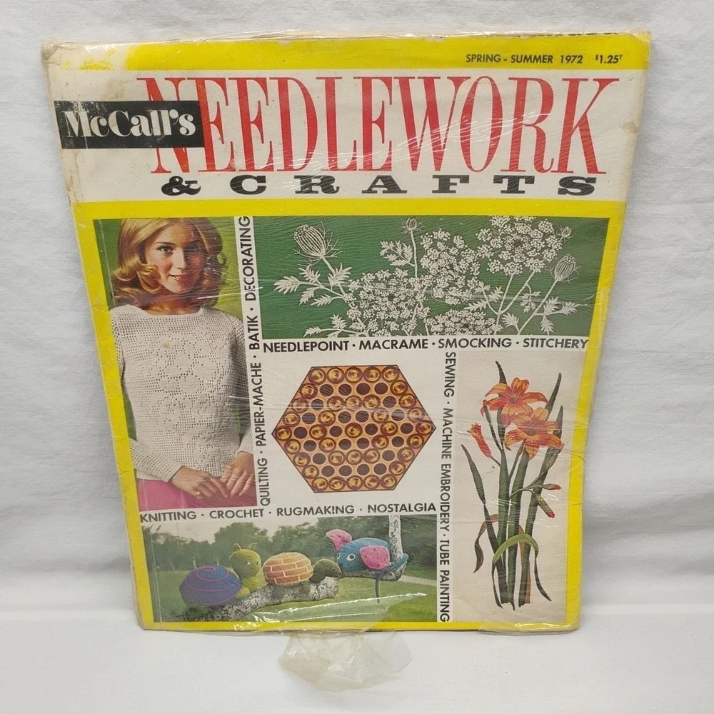 McCall's Needlework &‎ Crafts Spring-Summer 1972 New In Plastic NOS Vintage